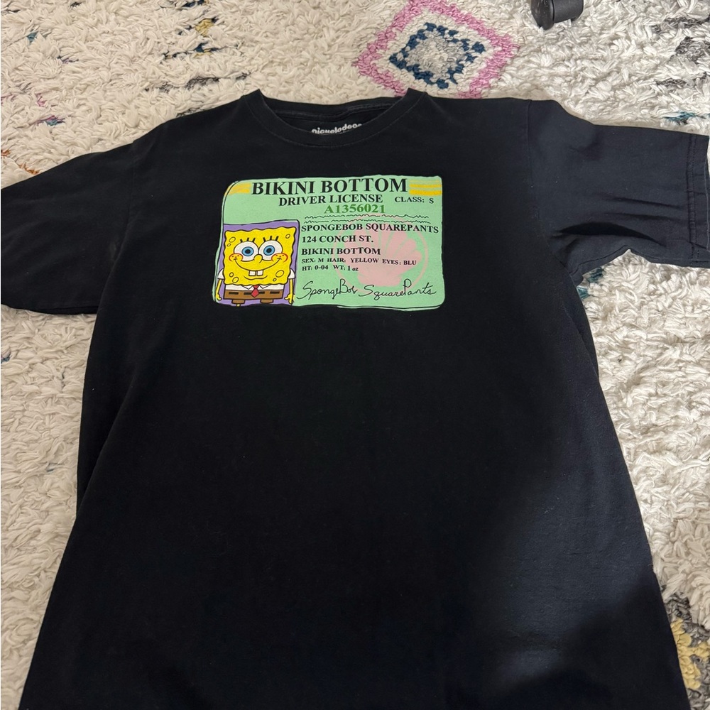 Black SpongeBob SquarePants Kids T-Shirt